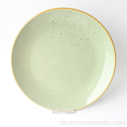 Luxus-Porzellan Coloful 18pcs Farbe Glasierte Geschirr Set